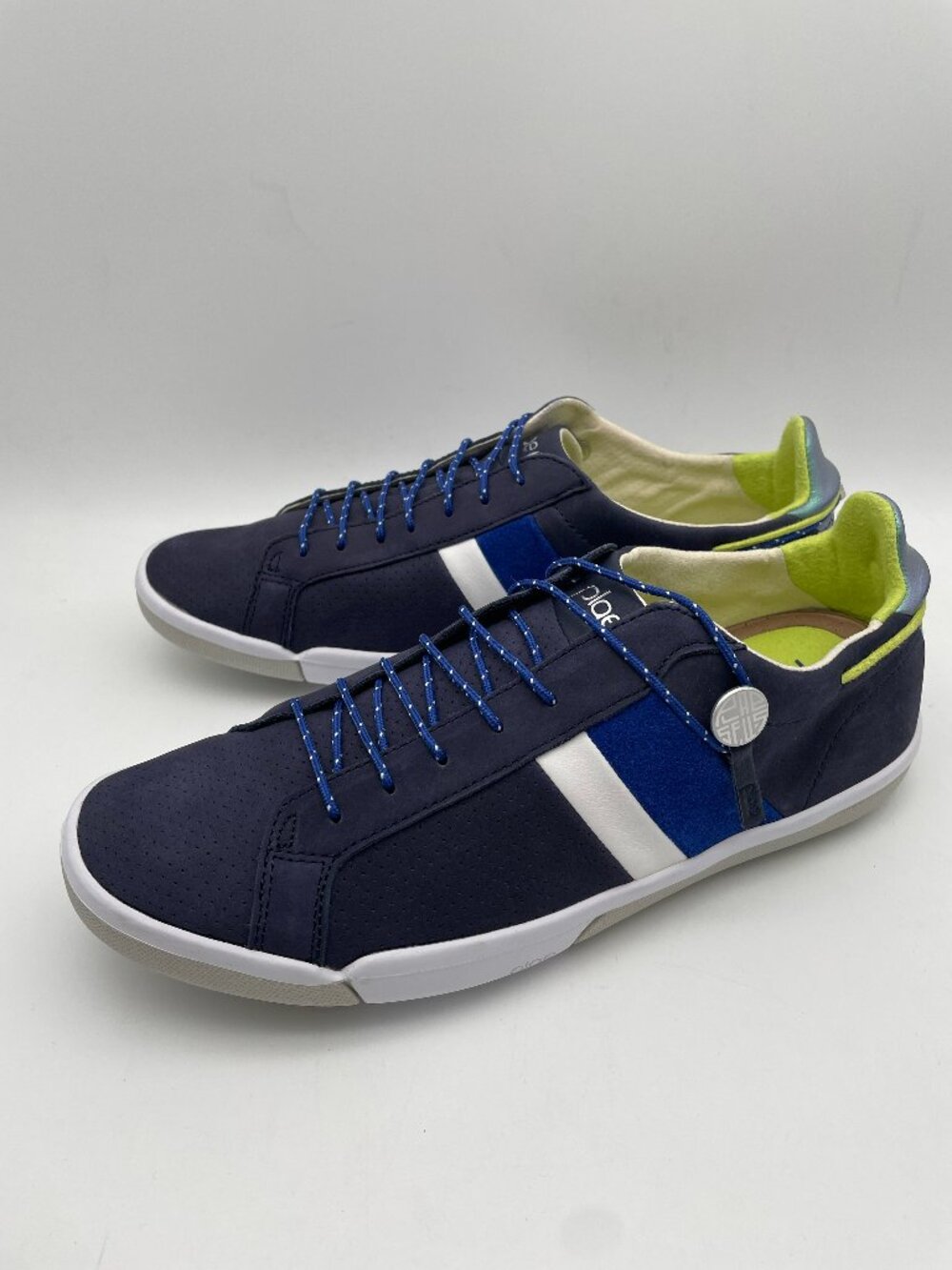 Plae #552050-068 Mulberry Flux Navy Blue Men's Leather Casual Sneakers